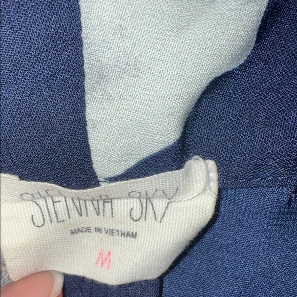 Sienna Sky Large Floral Navy Women's Open Blazer Jacket Women’s Size M - Picture 4 of 4